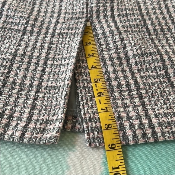 Russ Vintage 60’s Gray Pink & White Plaid Tweed Midi‎ Skirt - Picture 14 of 14